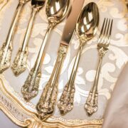 Gold Renaissance Cutlery Fancy wedding